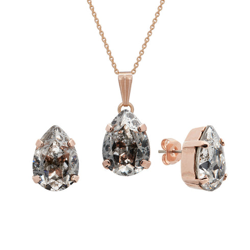 Комплект "Venēra II (Silver Patina)" с кристаллами Swarovski™